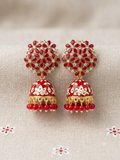 Floral Jhumka Earrings for Women | Traditional Ethnic Drop Earrings
