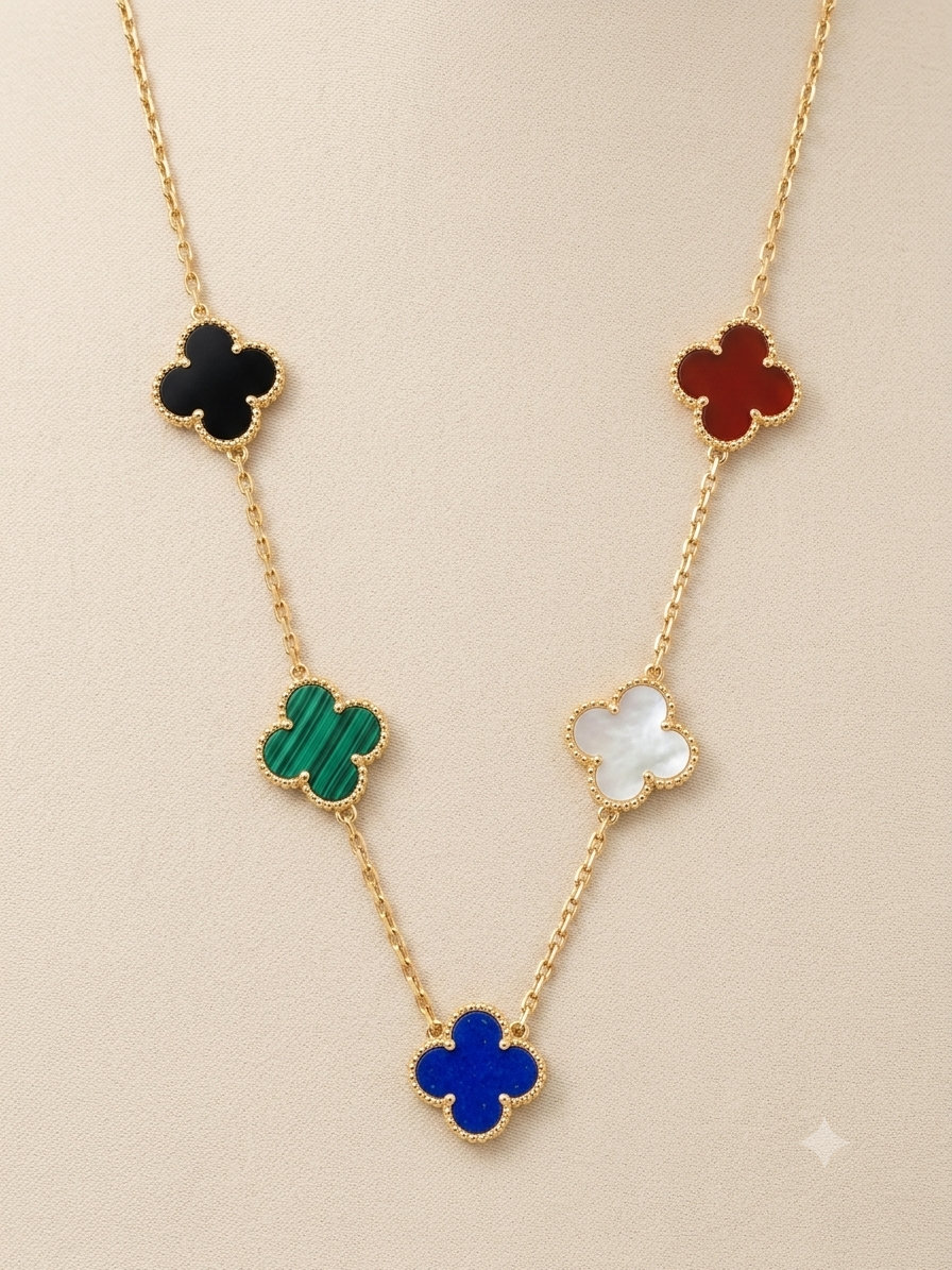 Charm Gold-Toned Necklace for Women | Elegant Korean Style Statement Necklace