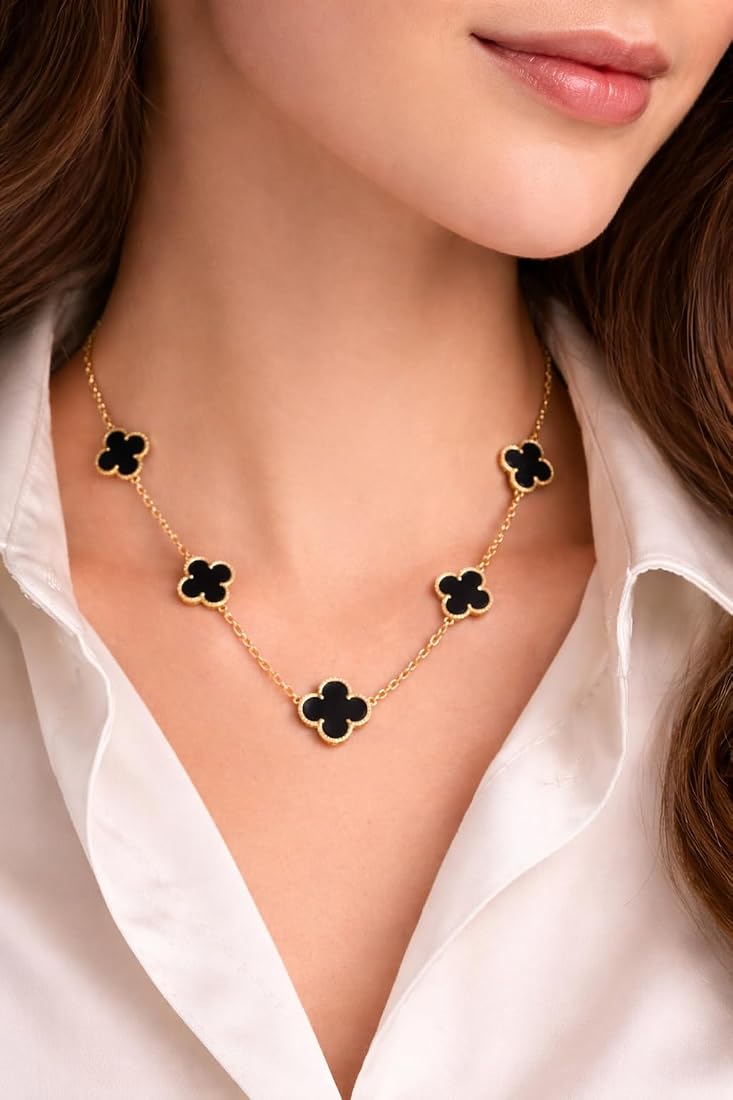 Charm Gold-Toned Necklace for Women | Elegant Korean Style Statement Necklace